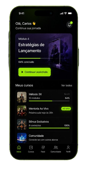 App SeuApp Digital — tela de cursos